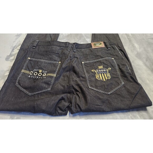 COOGI Australia Men's Black 46X38 Black Embroidered Jeans - Picture 2 of 13